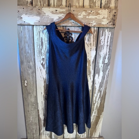 Ted Baker Strapless Midnight Blue Sparkle Dress Size 6 - Picture 5 of 14